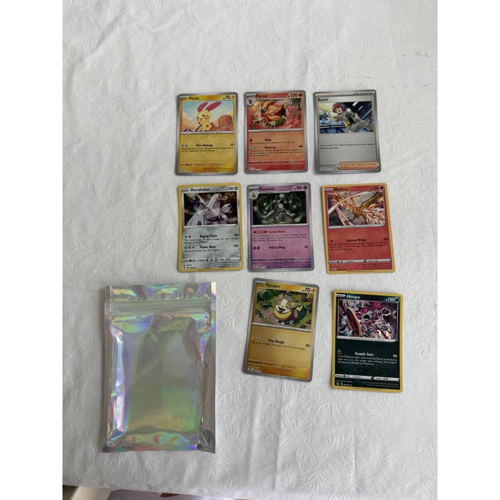 Pokemon Card Lot Plusle Moltres Hoopa Reverse Holo Rare Trainer Bundle EUC
